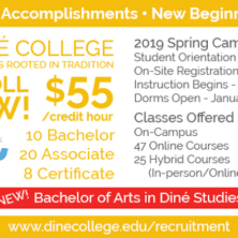 Diné College Recruitment - Facebook Cover Summer 2019 Advertisement