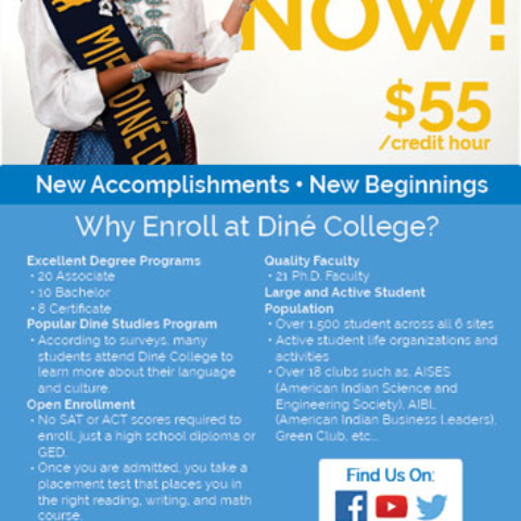 Diné College Recruitment - Navajo Times Fall 2018 Advertisement