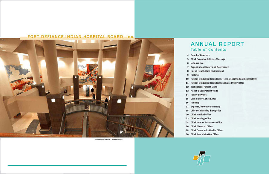 Tséhootsooí Medical Center - Annual Report TOC Spread