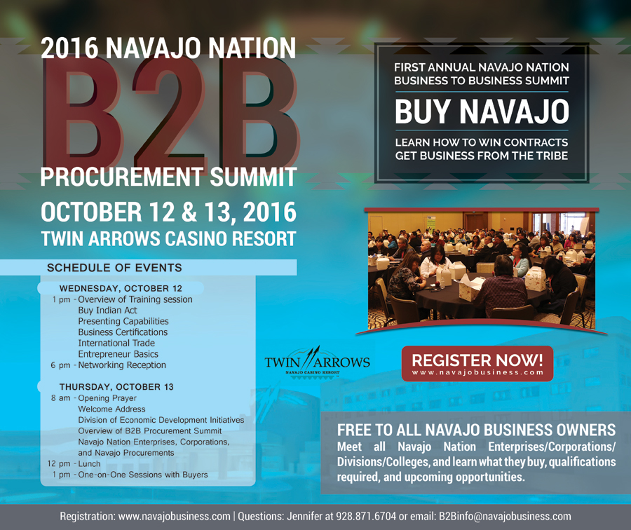 Diné Media Group - Navajo Times Half-page Ad Business 2 Business Summit