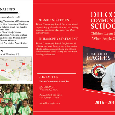 Dilcon Community School Brochure Outside Fold